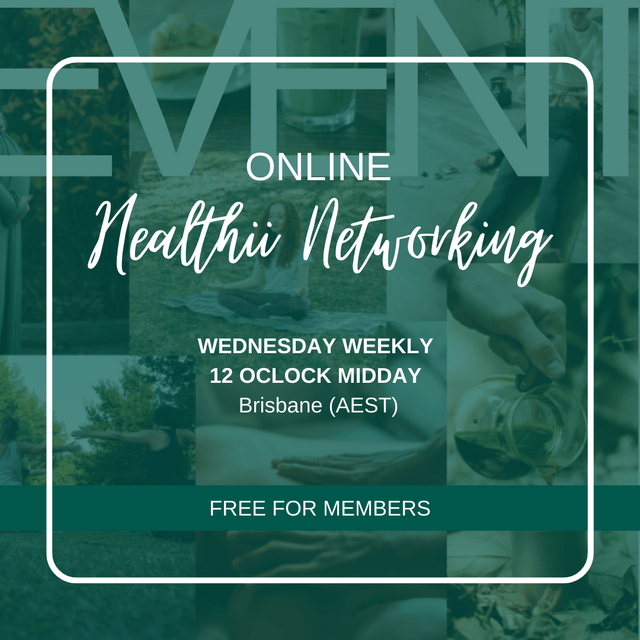 Healthii Networking - ONLINE WEDNESDAY WEEKLY