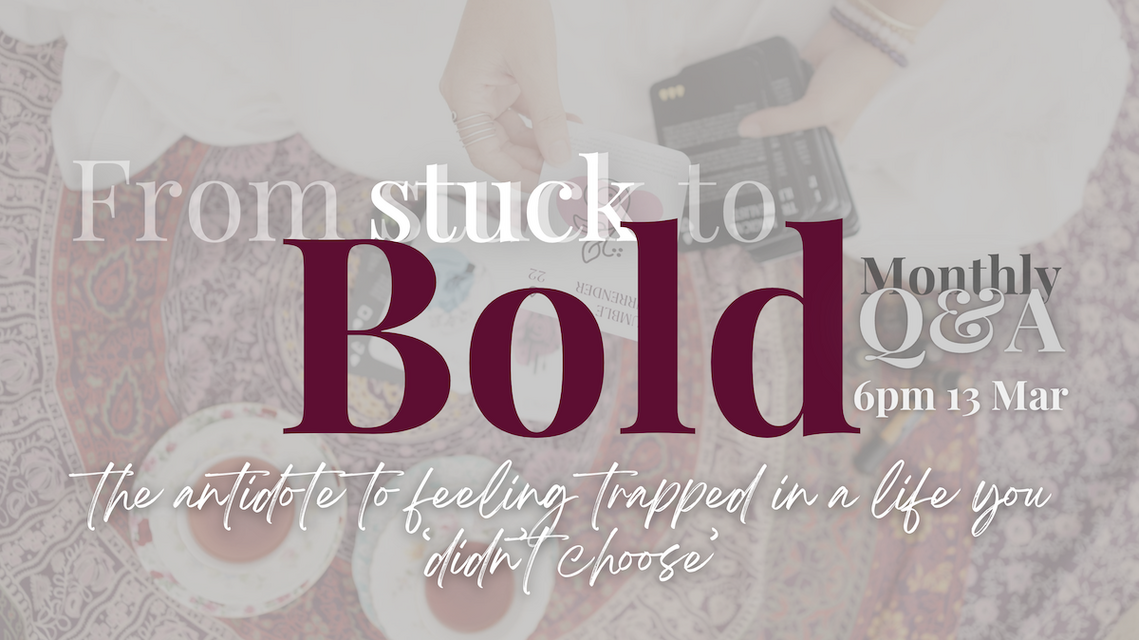 From Stuck to BOLD March Q&A